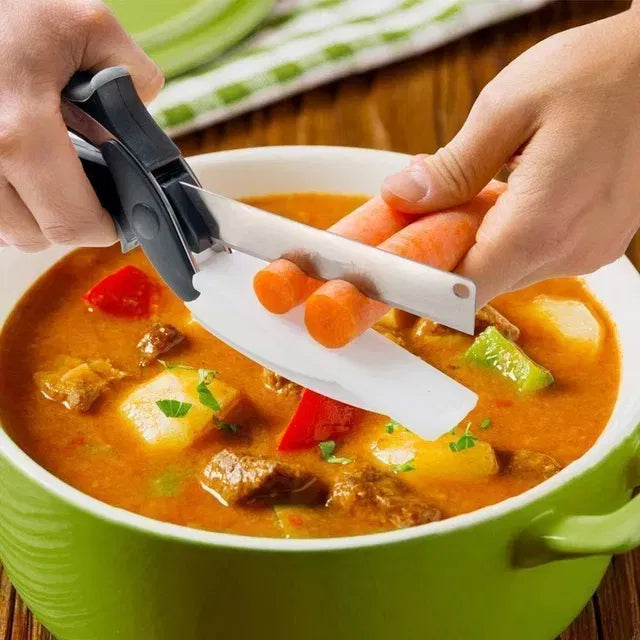 2-in-1 Cleaver Cutter with Chopping Board