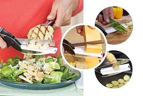2-in-1 Cleaver Cutter with Chopping Board